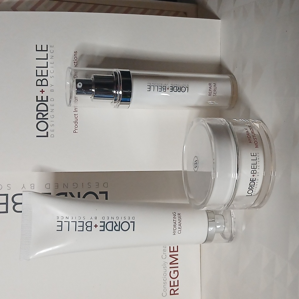 Lorde+Belle Consciously Created 3 Piece Skincare Set Cleanser Serum Moisturizer